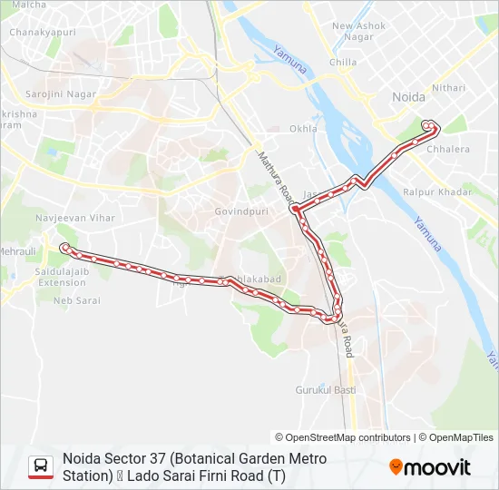 34 Bus Line Map