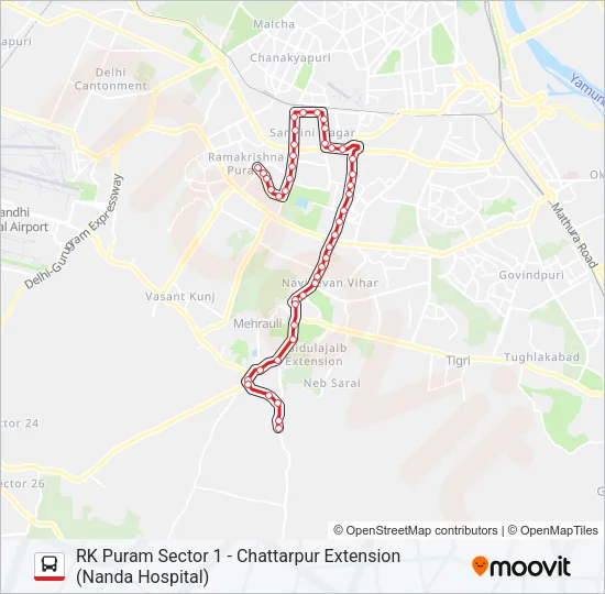 536 Bus Line Map