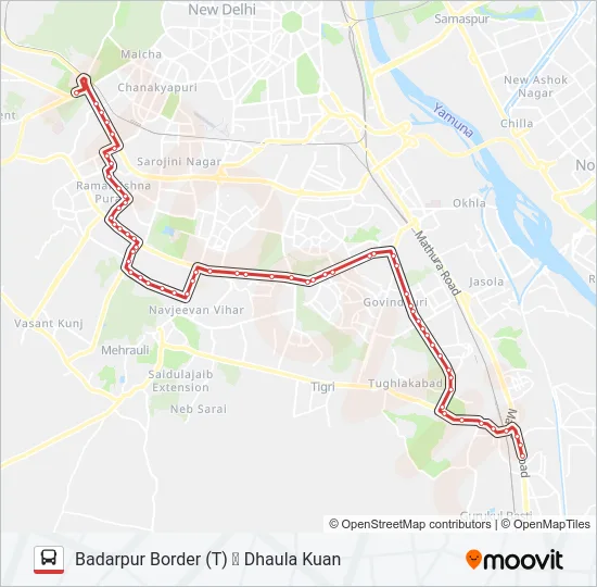 511A Bus Line Map