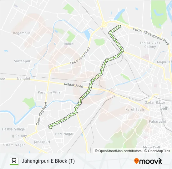 861A Bus Line Map