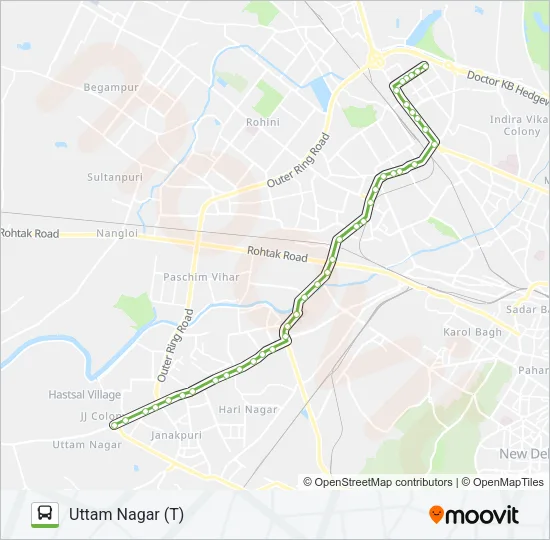 861A Bus Line Map