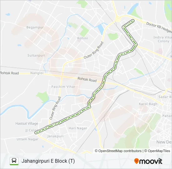 861A Bus Line Map