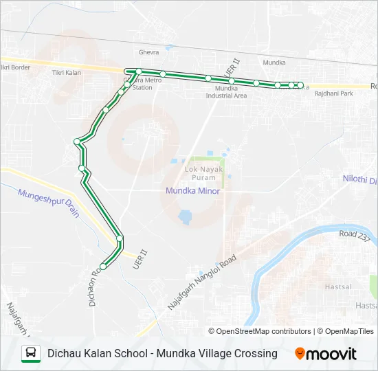 934A Bus Line Map