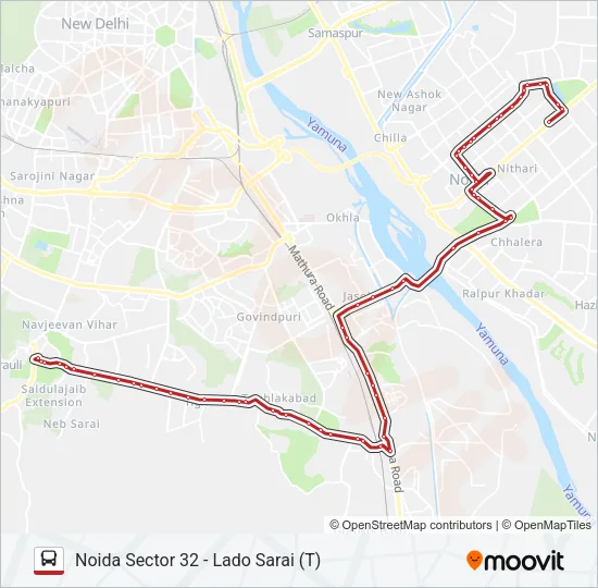 34 Bus Line Map