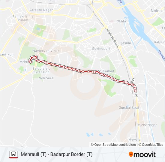 34 Route: Schedules, Stops & Maps - Mehrauli (T) (Updated)