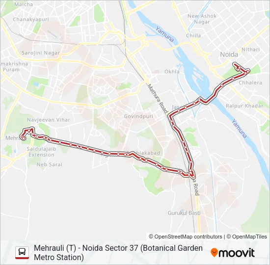 34 Bus Line Map