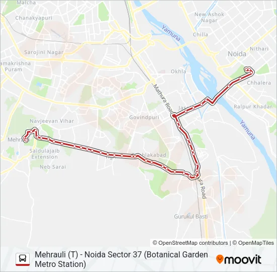 34 Bus Line Map