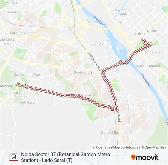 34 Bus Line Map