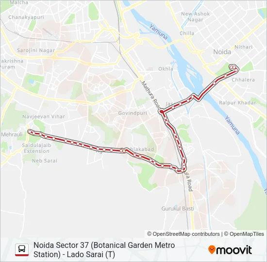 34 Bus Line Map
