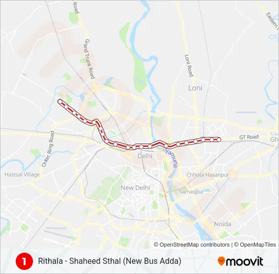 1 Metro Line Map