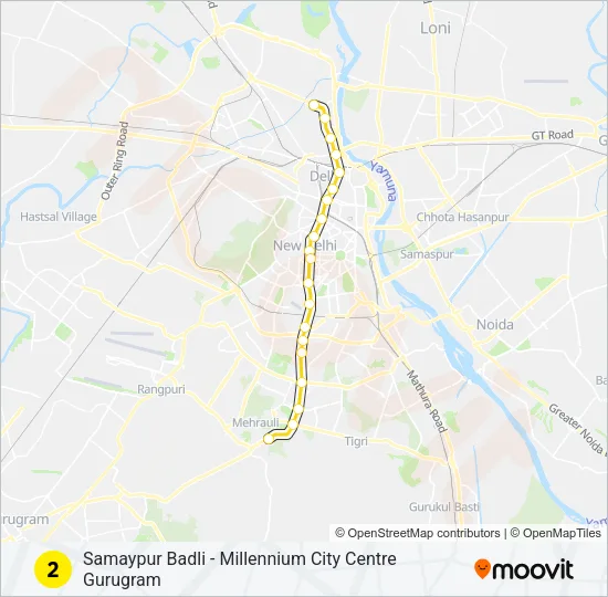 2 Metro Line Map