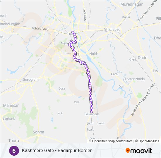 6 Metro Line Map