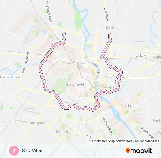 7 Metro Line Map