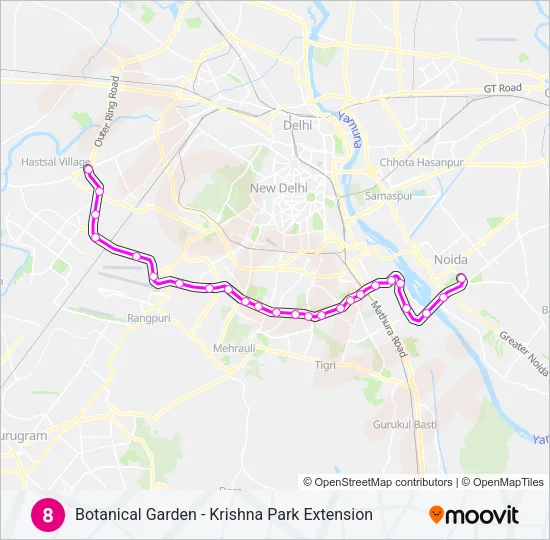 8 Metro Line Map