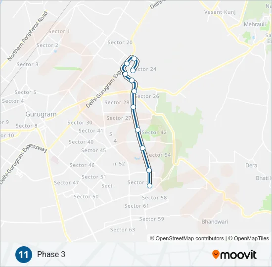 11 Metro Line Map