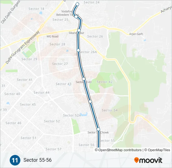 11 Metro Line Map
