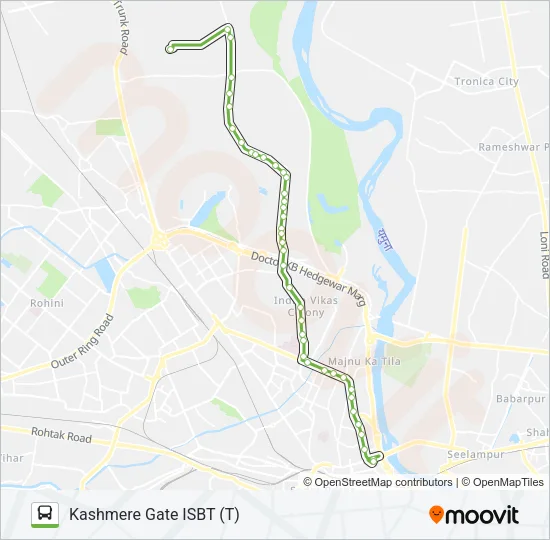 105 Bus Line Map