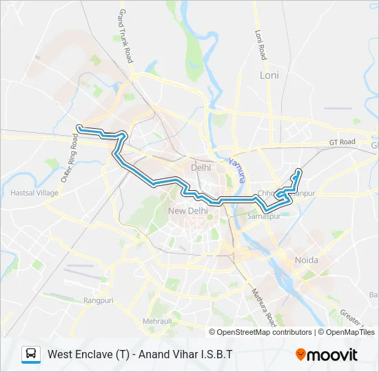 85EXT Bus Line Map