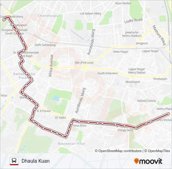 511A Bus Line Map