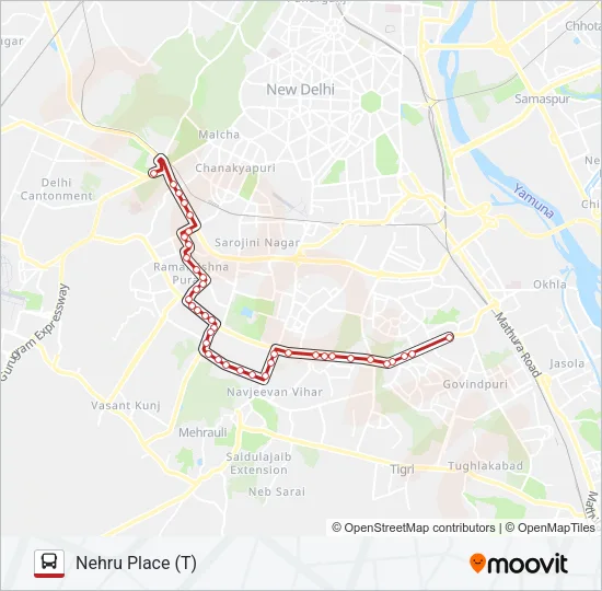 511A Bus Line Map