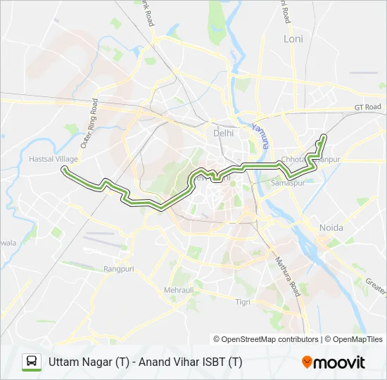 0740 (NS) Bus Line Map