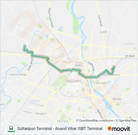 0943 (NS) Bus Line Map
