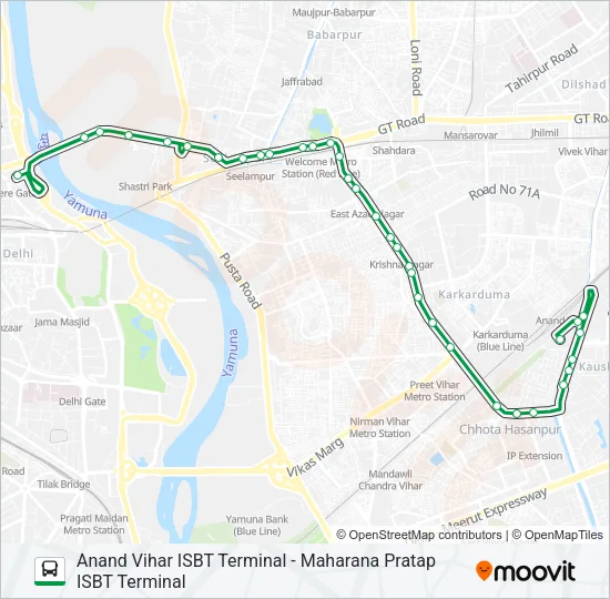 0GL-23 (NS) Bus Line Map