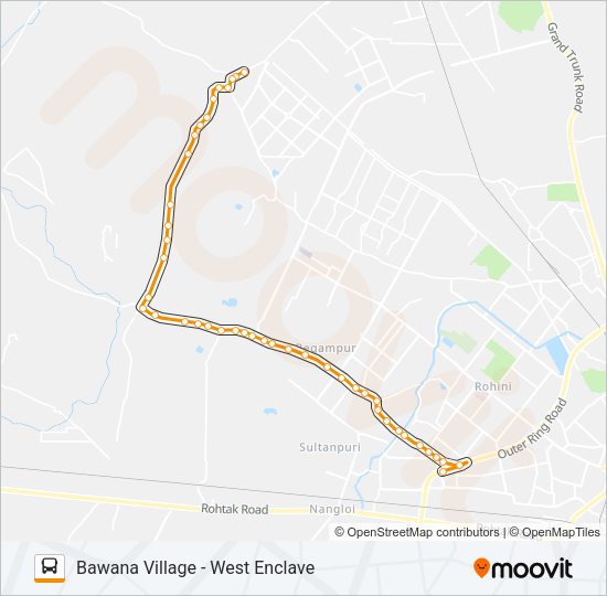 972AEXT Bus Line Map