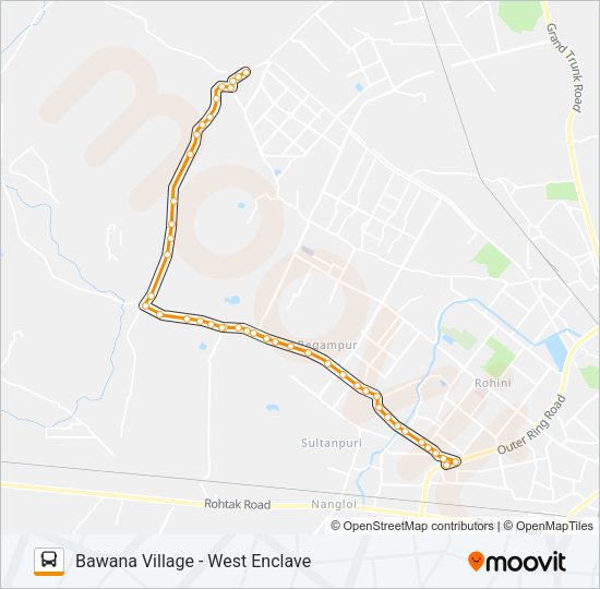 972AEXT Bus Line Map