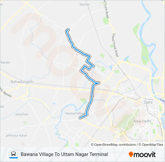 972E Bus Line Map