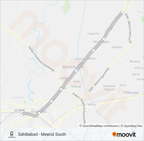 NCRTC Train Line Map