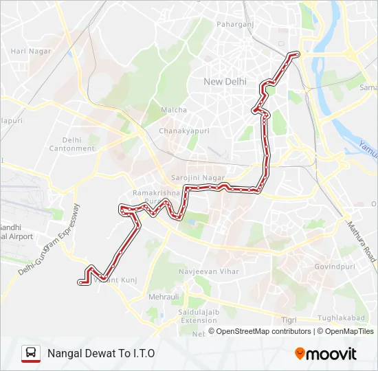 623 Bus Line Map