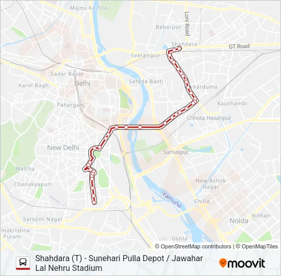623 Bus Line Map