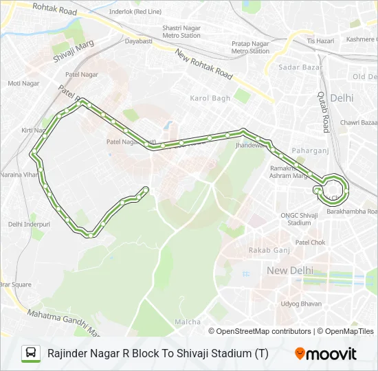 522A Bus Line Map