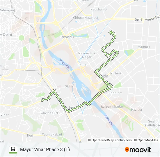 493 Bus Line Map