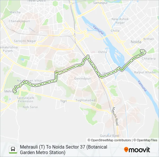 493 Bus Line Map