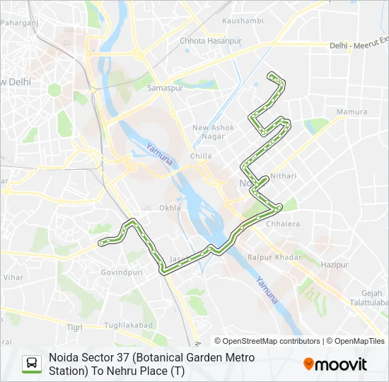 493 Bus Line Map