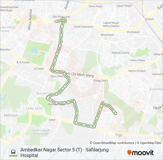 512 Bus Line Map