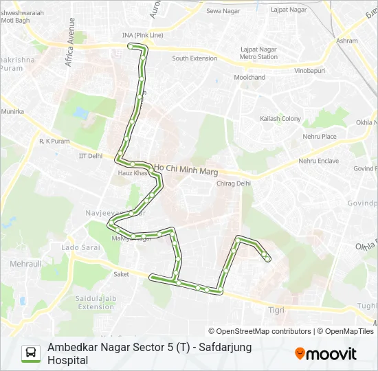 512 Bus Line Map