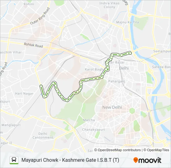 721 Bus Line Map