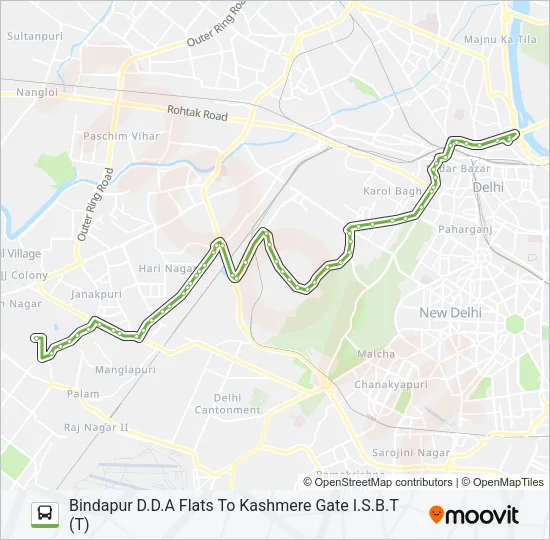 721 Bus Line Map