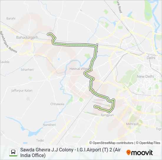 947 Bus Line Map