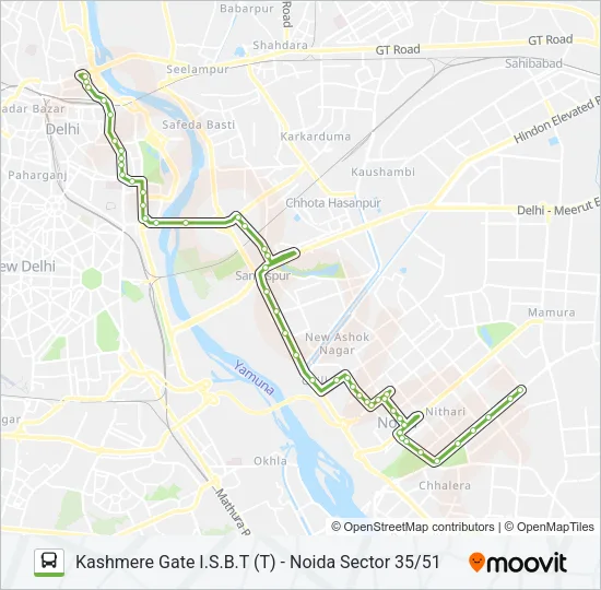 347 Bus Line Map