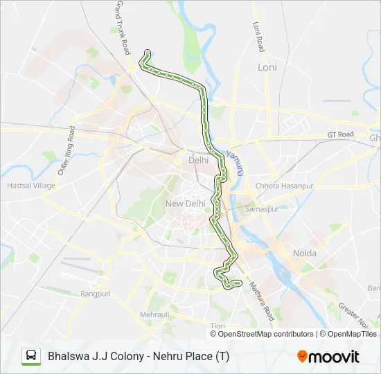 447 Bus Line Map