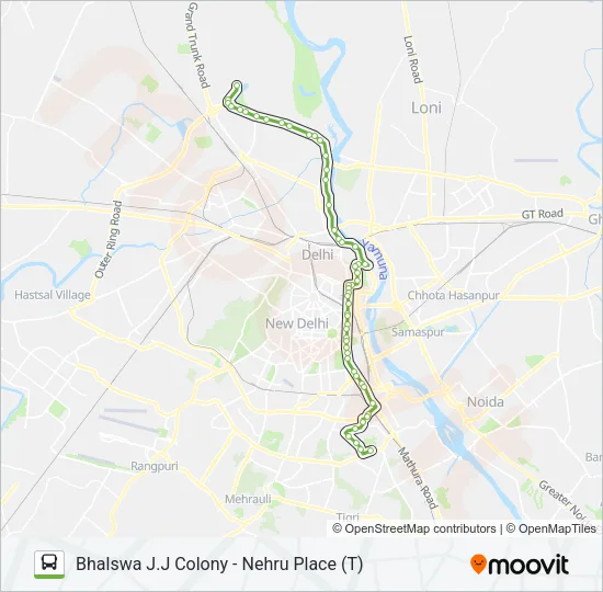 447 Bus Line Map