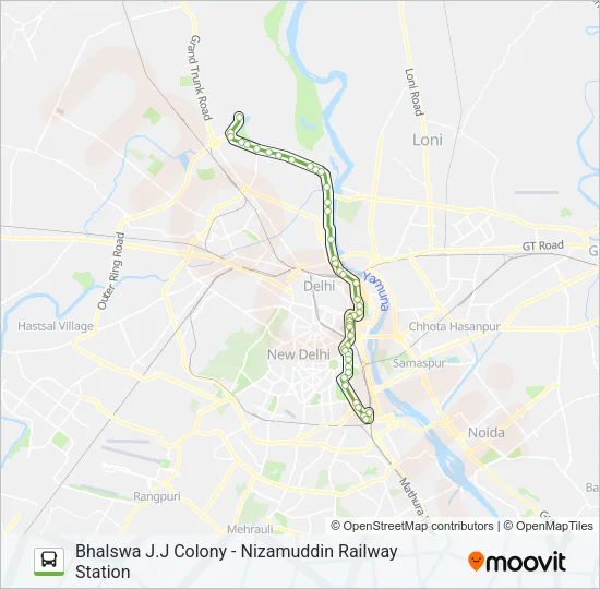 447 Bus Line Map