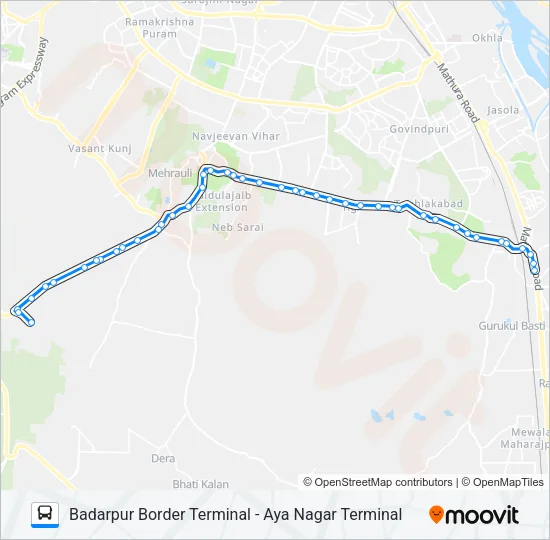 525 Bus Line Map