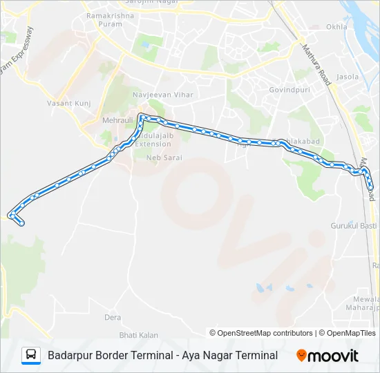525 Bus Line Map
