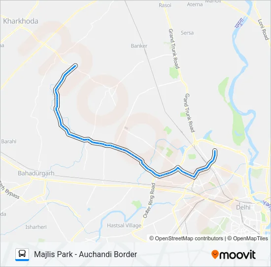 114A Bus Line Map