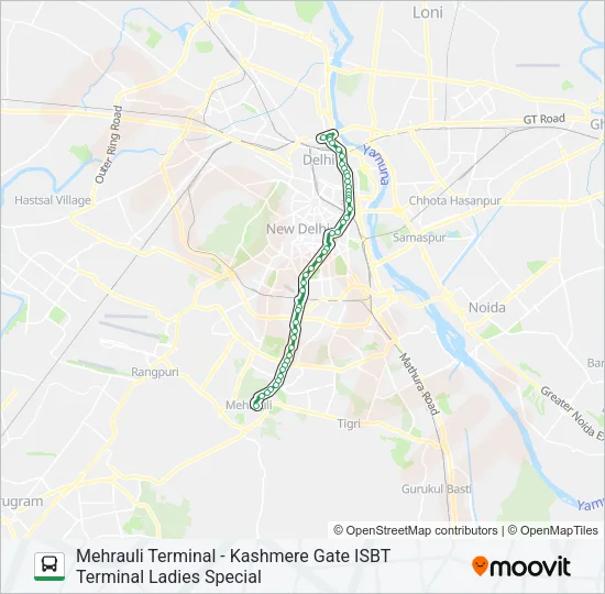 502L Bus Line Map